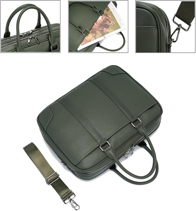 Accordian File Organizer with Handle, 15.6 in Laptop Bag Portable Document - Image 3
