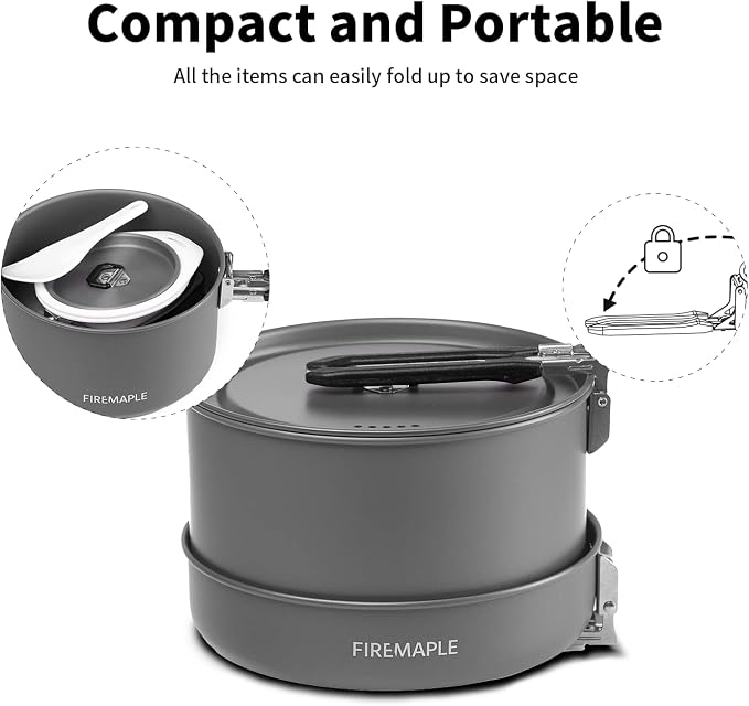 Fire-Maple Feast 4 Piece Camping Cookware Cookware Cookware Kit Outdoor - Image 5