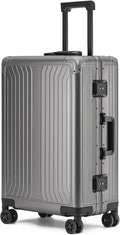 Metal all aluminum carry-on suitcase 20 "hard face, TSA lock and rotating wheel by XZSP+AISU
