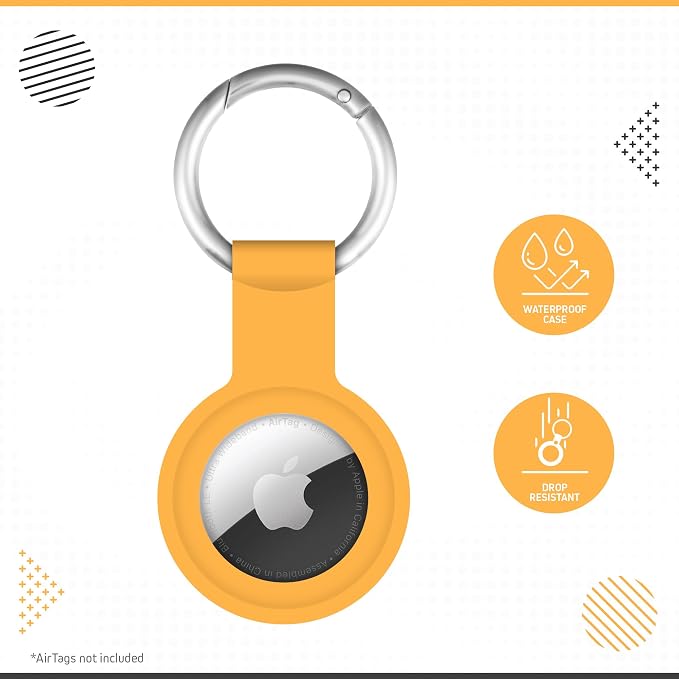 CHARGEWORX Air Tag Holder 4-Pack – Silicone Protective Keychain Holders - Image 3