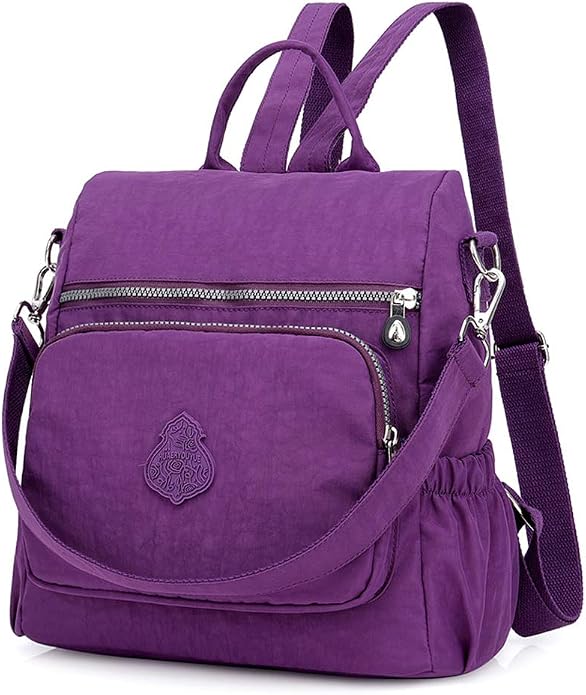 MINTEGRA Women Shoulder Backpack Multi-Pocket Nylon Purse Large Capacity - Image 2