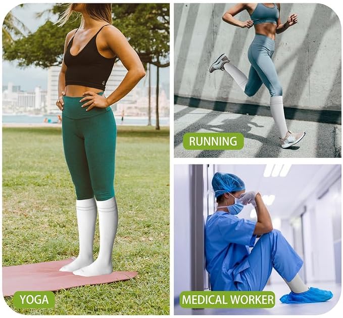 LEVSOX Compression Socks for Pregnant Women 20-30 mmHg Knee High Cute Funny - Image 7