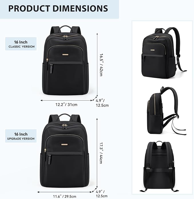Hiking Travel Backpack for Women Casual Business Weekender Multilayer Laptop Bag - Image 5