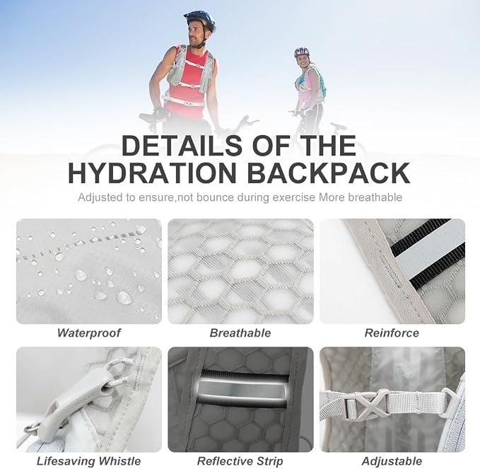 INOXTO Hydration Pack Backpack ，Water Backpack - Image 3