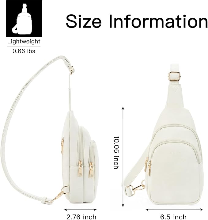 Telena Small Sling Bag for Women Leather Crossbody Fanny Packs Chest Bag for - Image 6