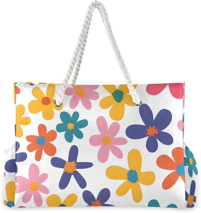 senya Large Beach Bags Totes Canvas Tote Shoulder Bag Soft Wave Water Resistant - Image 2