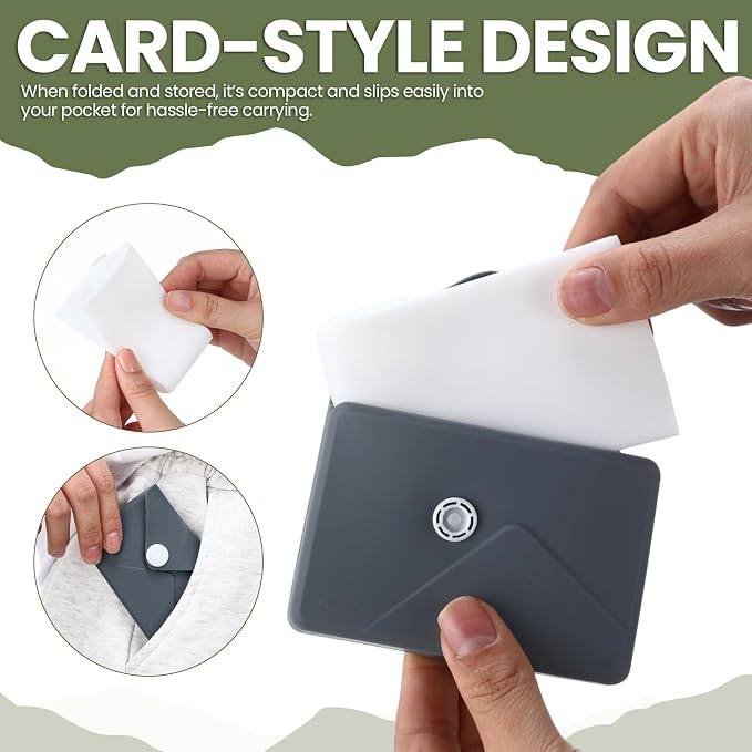 LemonRoad Silicone Folding Camping Cup Card Design Collapsible Silicone Travel - Image 3