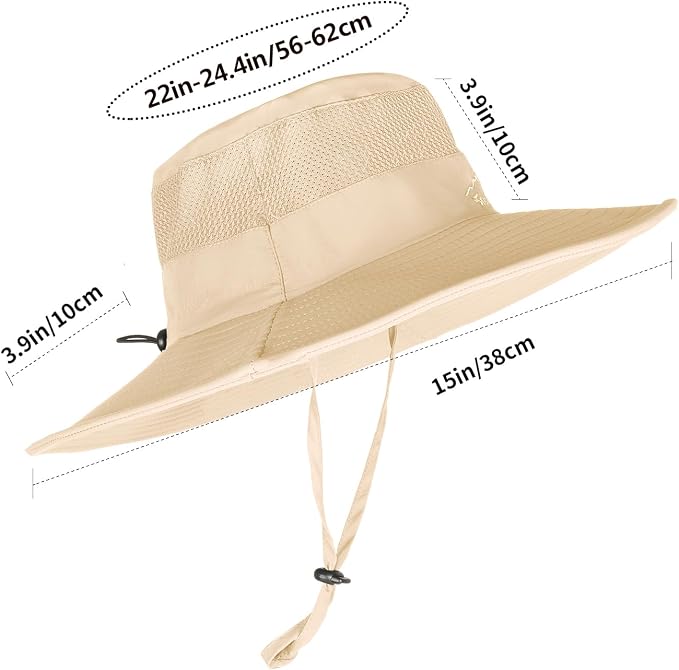 Sun Hats for Men Women Fishing Hat UPF 50+ Breathable Wide Brim Summer UV - Image 4