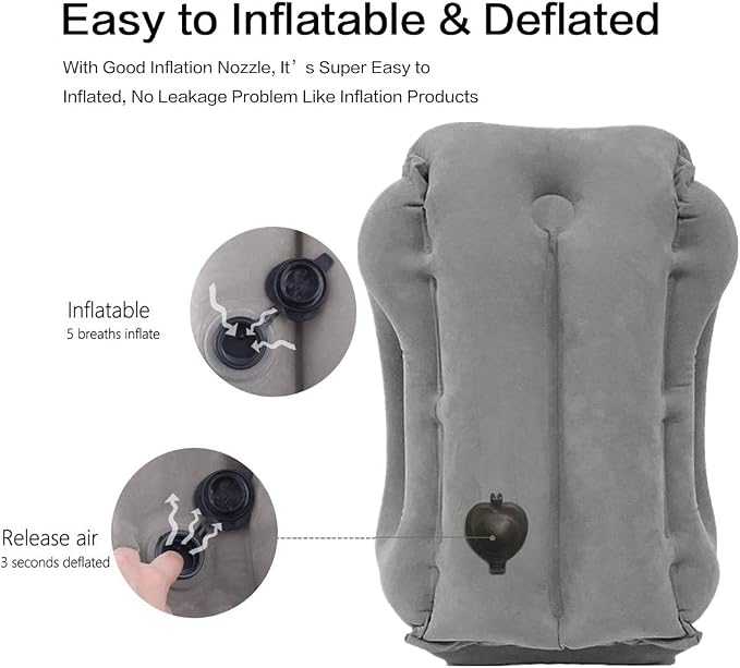 Inflatable Travel Air Pillow for Sleeping to Avoid Neck and Shoulder Pain - Image 5