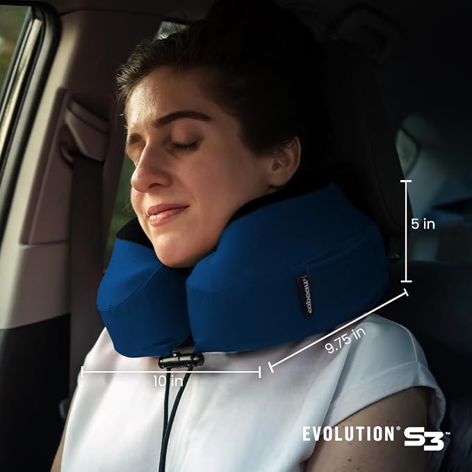 Cabeau Evolution S3 Travel Pillow – Straps to Airplane Seat – Ensures Your Head - Image 5