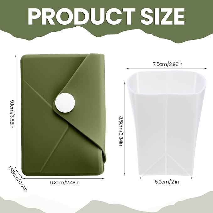 LemonRoad Silicone Folding Camping Cup Card Design Collapsible Silicone Travel - Image 2