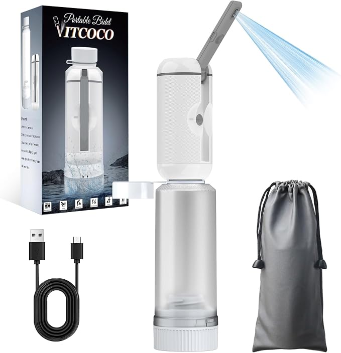 Portable Bidet for Travel, VITCOCO Rechargeable Travel Bidet Handheld Sprayer by VITCOCO