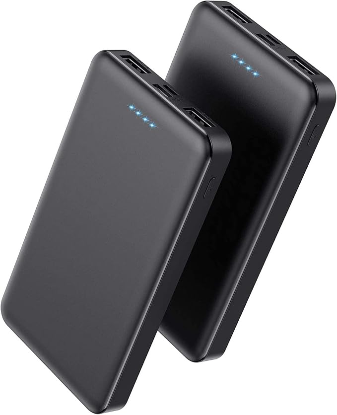 Portable Charger Power Bank 10000mAh, Ultra Slim Portable Phone Charger by AONIMI