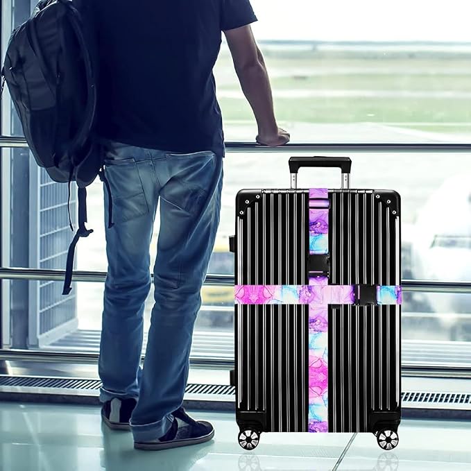 Luggage Straps for Suitcases TSA Approved-2 Pack Bright Personalized Luggage - Image 6