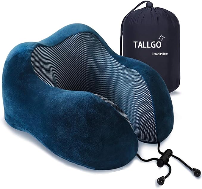 Travel Pillow, Best Memory Foam Neck Pillow Head Support Soft Pillow by TALLGONeckPillowAlwaysHere