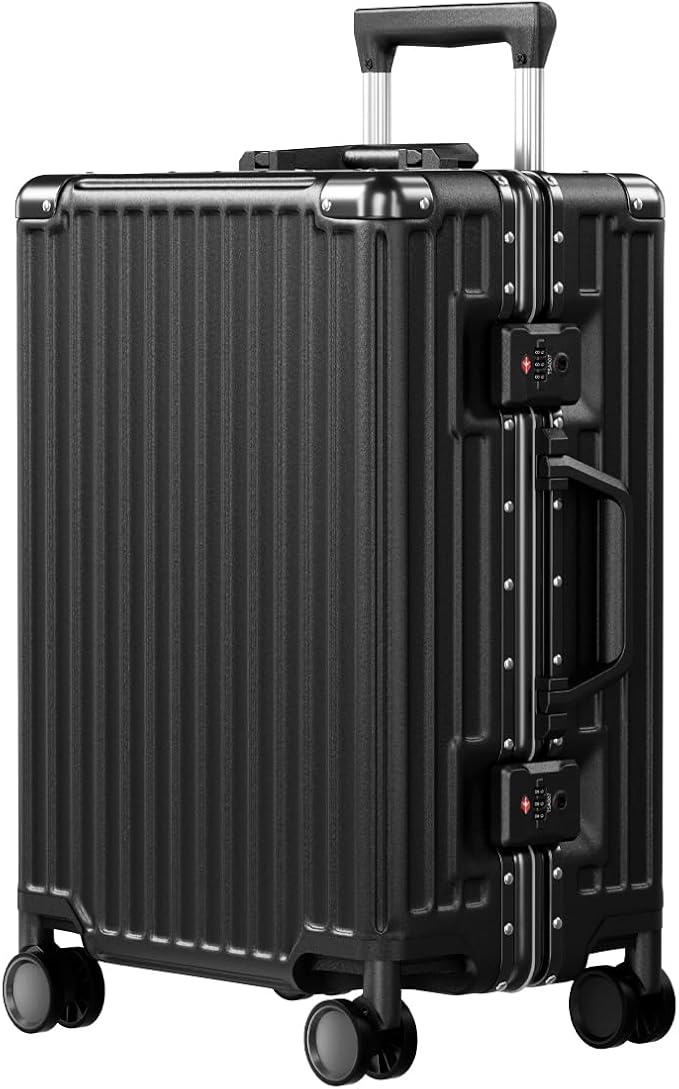 AnyZip Carry On Luggage PC+ABS Aluminum Frame Zipperless Luggage Hard Shell by YourBestTravelChoice