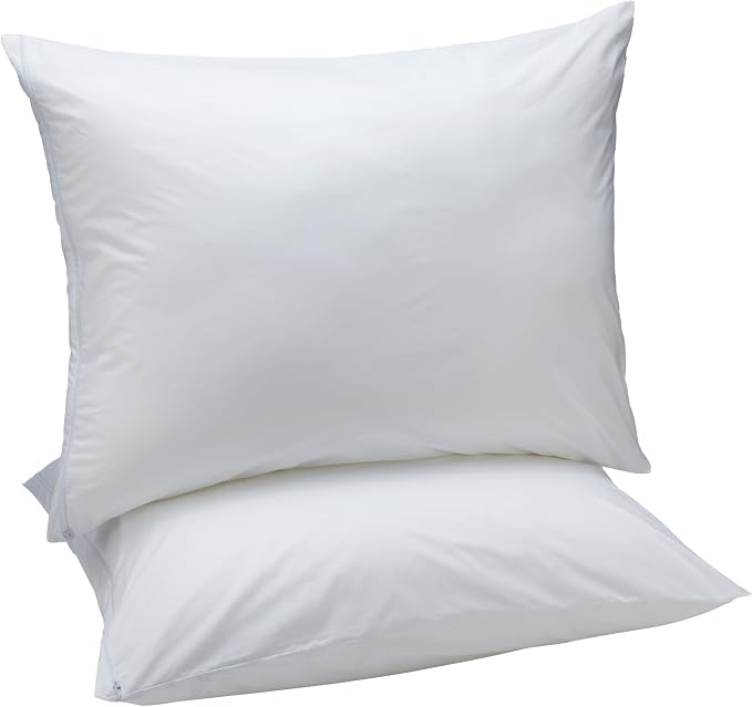 Amazon Basics Down Alternative Bed Pillows and Pillow Protector Case 2-Piece Set by AmazonBasics
