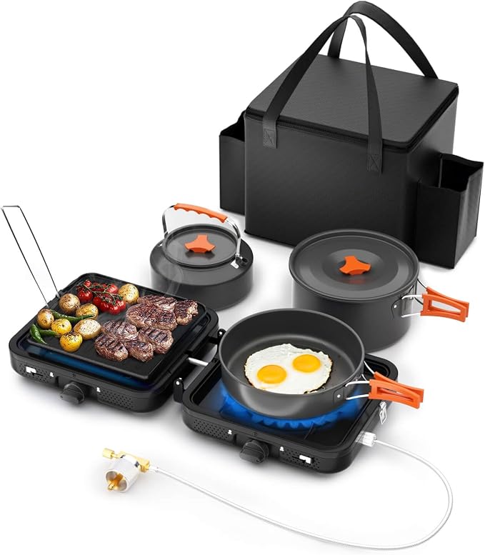 Hisencn 2 Burner Foldable Camping Stove by Hisencn