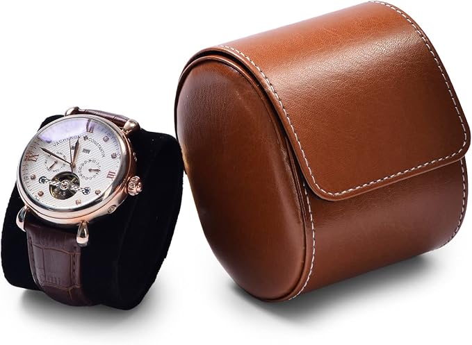 Oirlv Luxury Leather Watch Storage Box Travel Single Watch Case Watch Gift Box - Image 8