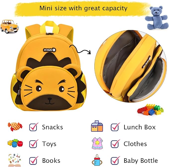 Padgene Toddler Backpacks Kids Preschool Backpack Waterproof Neoprene Animal - Image 4