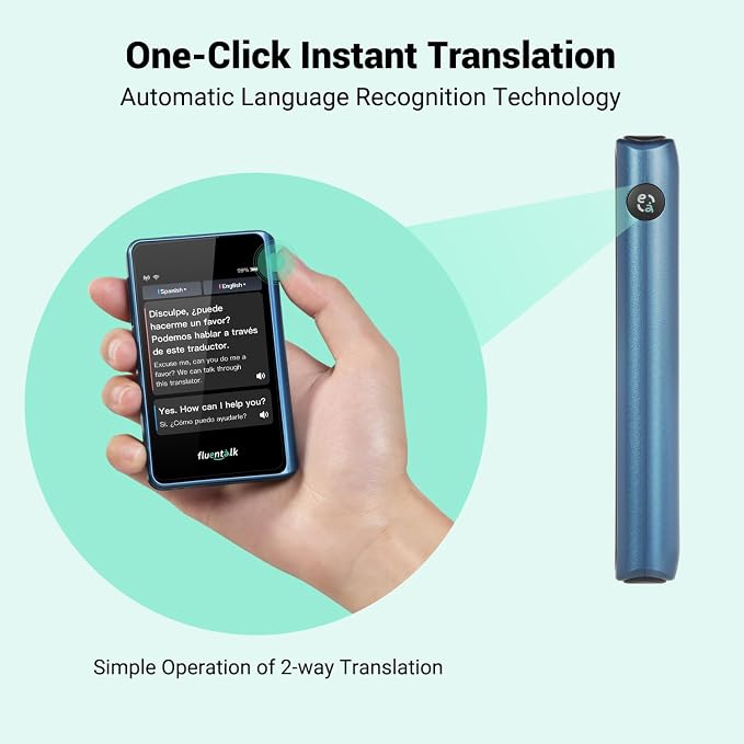 Timekettle, Fluentalk T1 Mini Translator Device No WiFi Needed, Built in 1-Year - Image 3