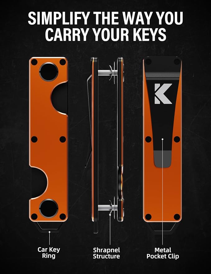 Key Organizer Key Holder Compact Key Case Minimalist Metal Key Chain Key Holder - Image 2
