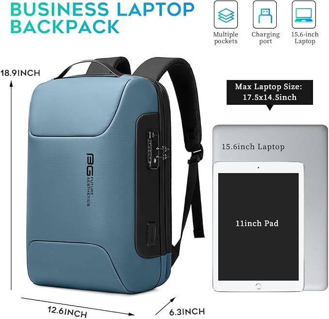 BANGE Anti Theft Business Backpack, Men Work Backpacks - Image 4