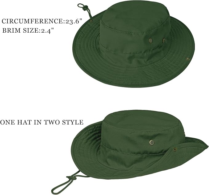 Sun Hats for Men Women Boonie Hat Foldable Fishing Hat UPF 50+ Bucket Hat for - Image 3
