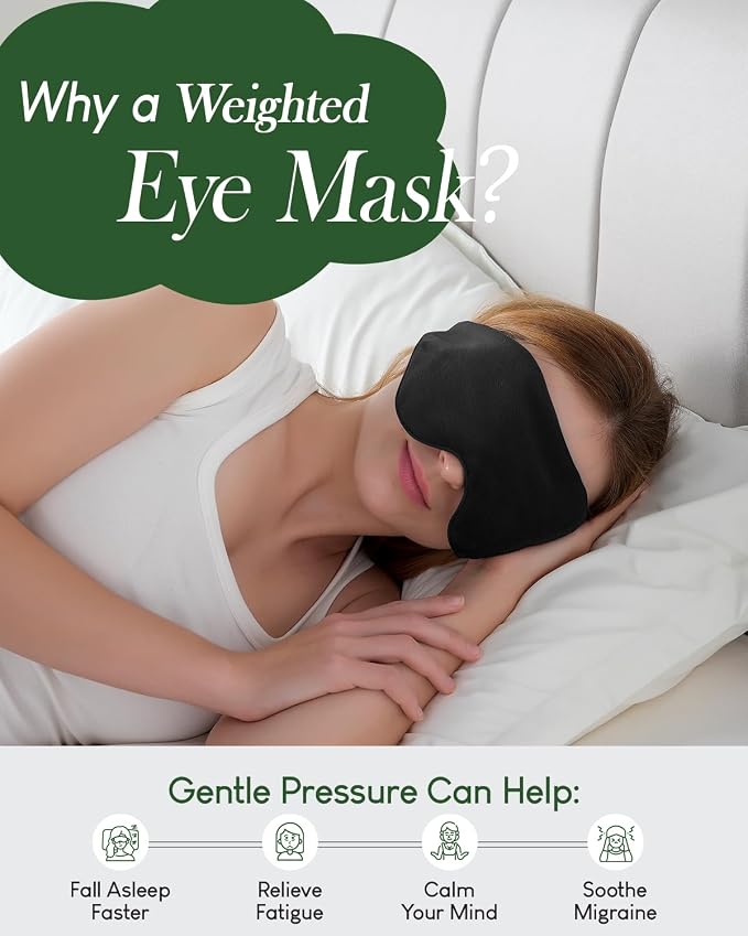 Sivio Weighted Eye Mask for Women & Men, Heatable and Freezable Weighted Eye - Image 3
