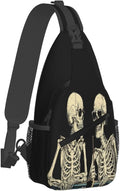 SUPLUCHOM Sling Bag Funny Skeleton Hiking Daypack Crossbody Shoulder Backpack by SUPLUCHOM