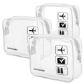 Lermende 2pcs Clear Toiletry Bag TSA Approved Travel Bag, Carry On by Lermende