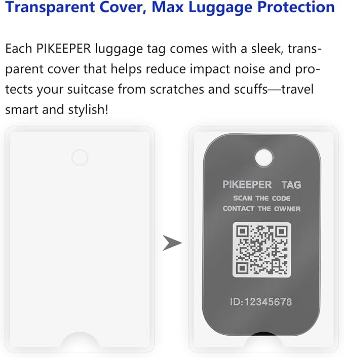 Smart Luggage Tags with QR Code Location Display - Image 6