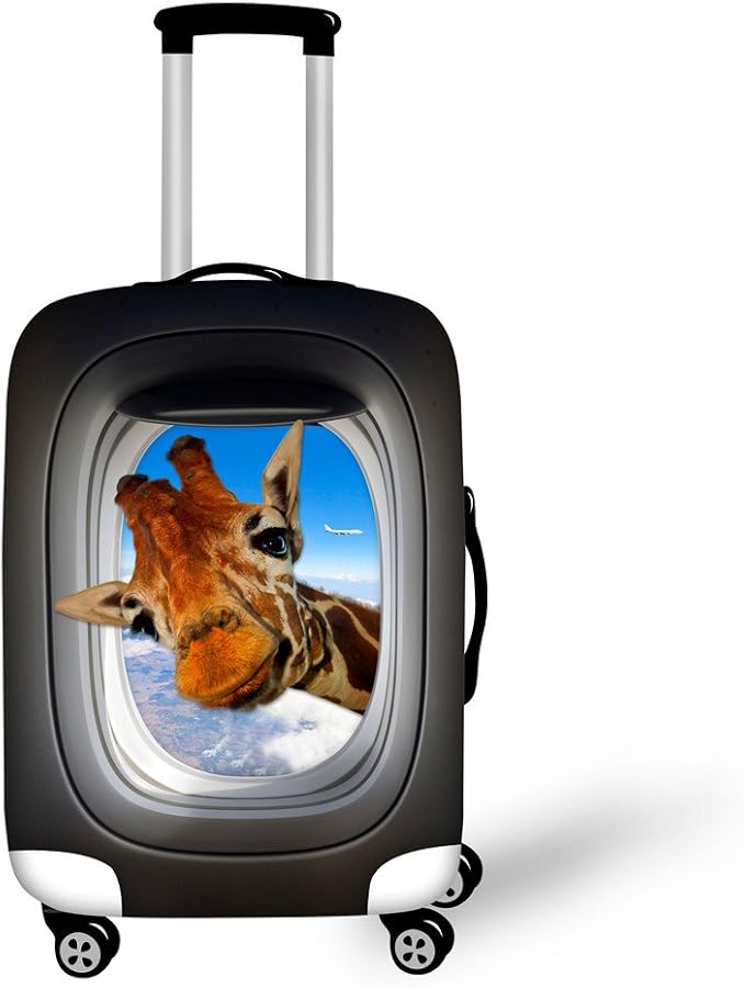 Giraffe Funny Travel Luggage Cover Anti-scratch Dust-Proof Baggage Suitcase by Dremagia