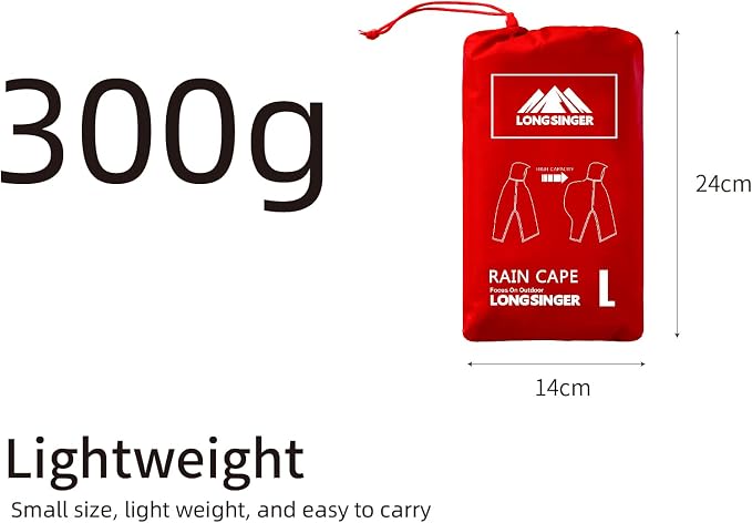 longsinger Hooded Rain Poncho for Adult - Image 6
