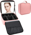 Travel Makeup Bag with LED Mirror Travel Makeup Organizer with 3 Lighted by Unknown