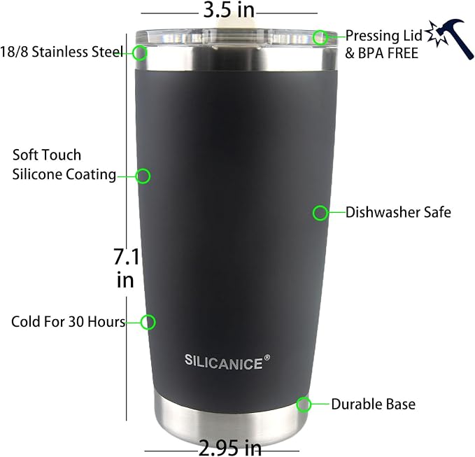 20 oz Stainless Steel Vacuum Insulated Tumbler - Image 8