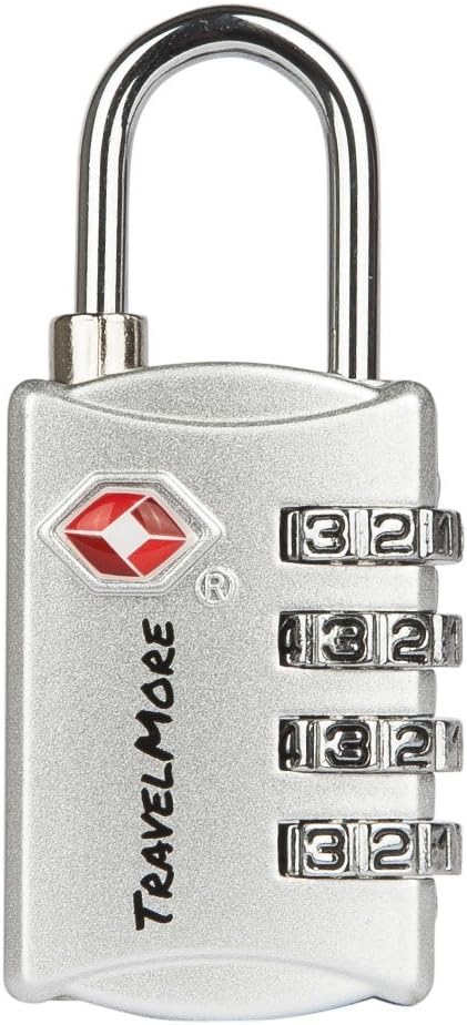 TSA Luggage Locks with 4 Digit Combination – Heavy Duty Set Your Own Padlocks by TravelMore