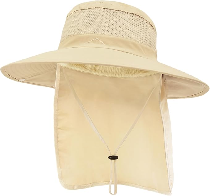 Outdoor Sun Hats with Stowable Neck Flap by Ruqizhi
