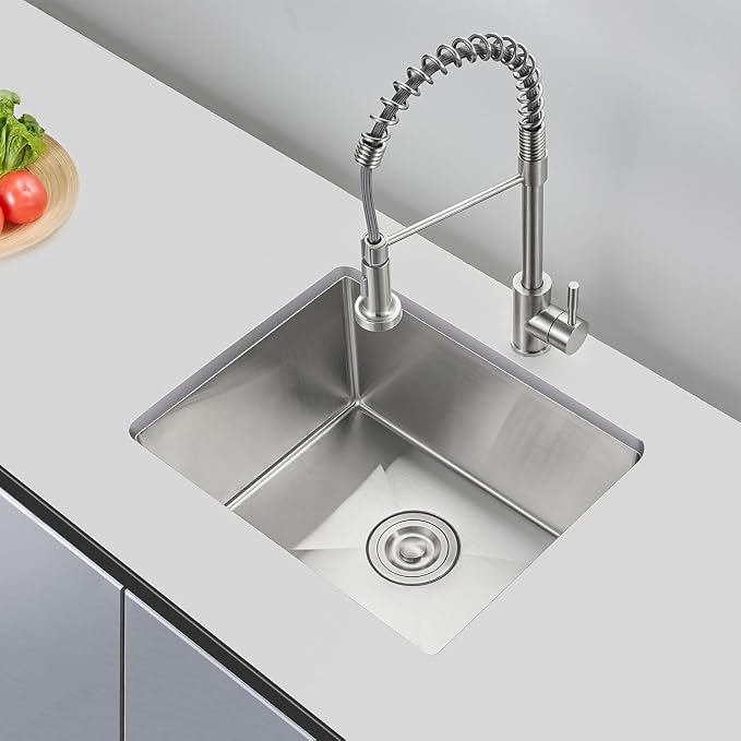 20 x 16 Inch Undermount Kitchen Sink, 304 Stainless Steel Single Bowl Small - Image 2