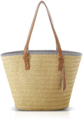 Pahajim Straw Beach Bags Tote Tassels Bag Hobo Summer Handwoven Shoulder Bags by Pahajim
