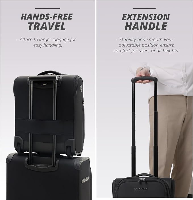 Verage Under Seat Luggage with Wheels, Softside Expanable Small Suitcase Carry - Image 6