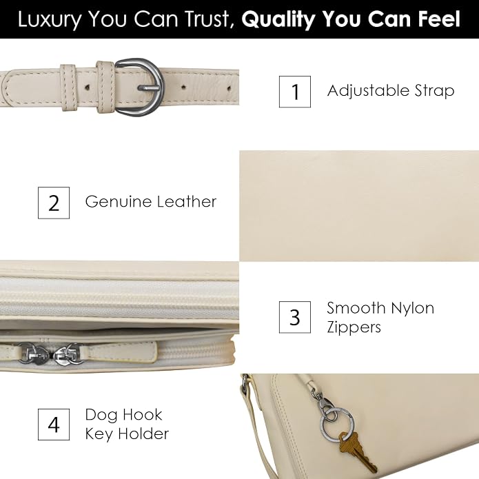 ili New York Genuine Leather Crossbody Bags - Image 5