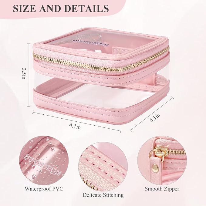 ROWNYEON Clear Makeup Case Toiletry Bag Multipurpose Travel Makeup Train Case - Image 4
