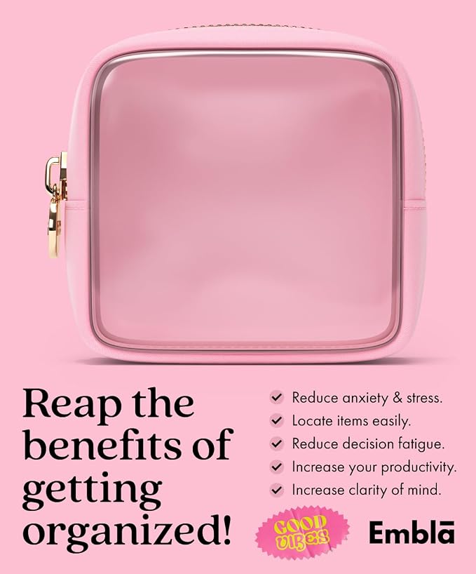 Clear Makeup Bag Zipper Pouch, Transparent Cosmetic Case Organizer, TSA - Image 6
