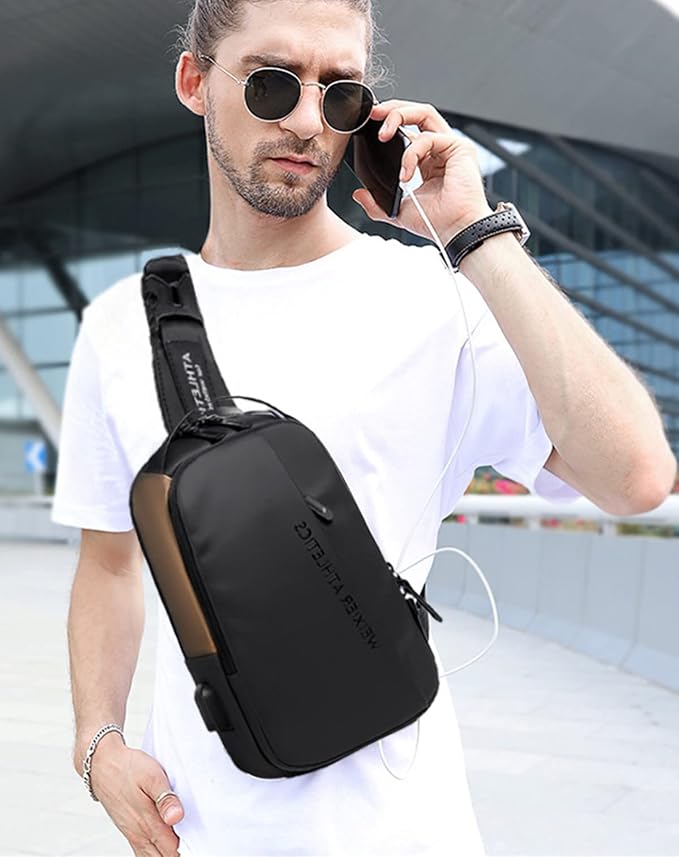 Waterproof Sling Bags Mens Shoulder Crossbody Backpack - Image 2