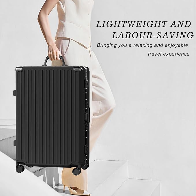 AnyZip Luggage Sets 2 Piece Aluminum Frame Carry On and Checked Suitcase PC ABS - Image 5