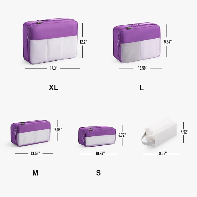 5 Set Compression Packing Cubes - Image 2