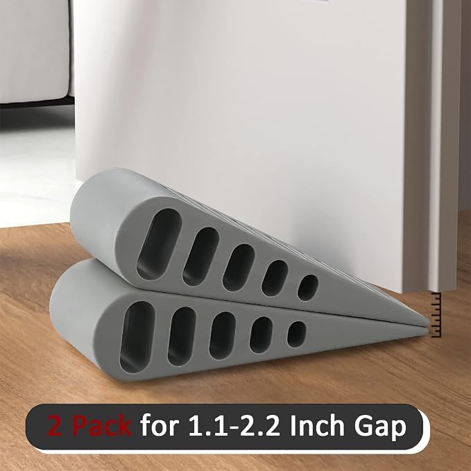 JQK Rubber Door Stopper Wedge, Wooden Floor, DSB61-GY-P6 - Image 7