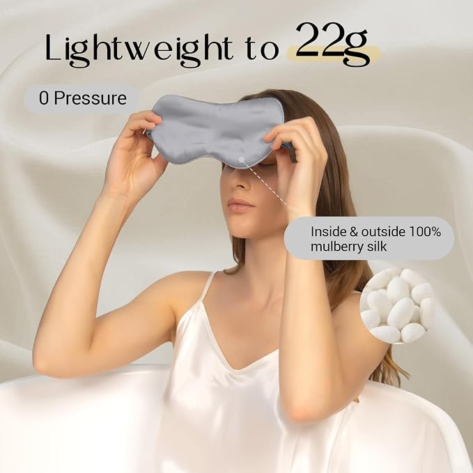 ZIMASILK Adjustable 100% 22 Momme Mulberry Silk Sleep Mask - Image 2