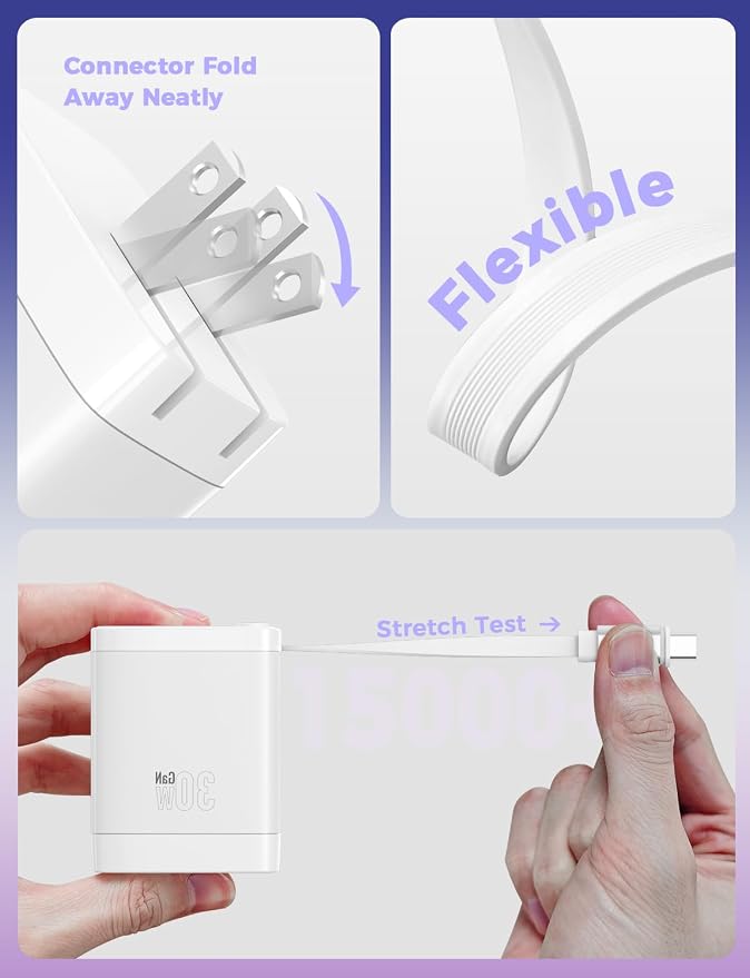 30W Retractable Wall Charger - Image 6